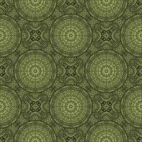 Abstract Mandala Seamless Pattern in Green Background vector
