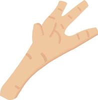 a chicken feet with a finger pointing up vector