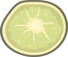 a slice of lime is shown in a cartoon style vector