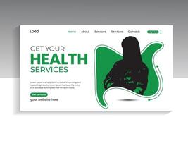 Medical healthcare landing page banner template vector