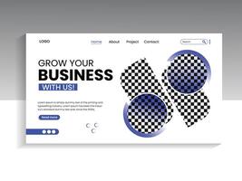 Business landing page banner template vector