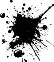 AI generated Silhouette ink splatter black color only vector