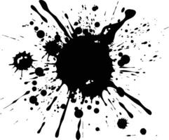 AI generated Silhouette ink splatter black color only vector