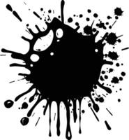 AI generated Silhouette ink splatter black color only vector