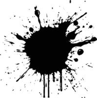 Silhouette ink splatter black color only vector