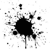 Silhouette ink splatter black color only vector