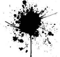 Silhouette ink splatter black color only vector