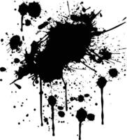 Silhouette ink splatter black color only vector