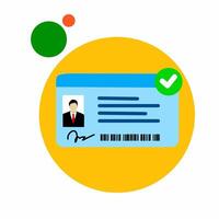 Success and failed identification card vector