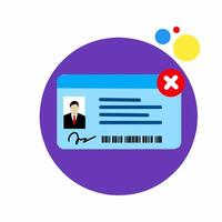 Success and failed identification card vector