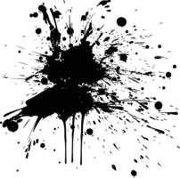 Silhouette ink splatter black color only vector