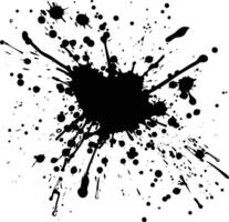 Silhouette ink splatter black color only vector