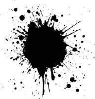 Silhouette ink splatter black color only vector