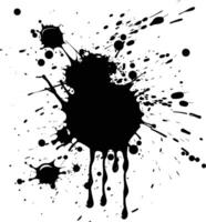 Silhouette ink splatter black color only vector