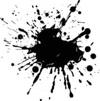 Silhouette ink splatter black color only vector