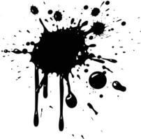 Silhouette ink splatter black color only vector