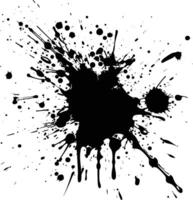 Silhouette ink splatter black color only vector