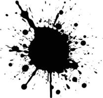 silueta tinta salpicar negro color solamente vector