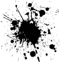 Silhouette ink splatter black color only vector