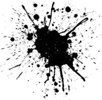 Silhouette ink splatter black color only vector