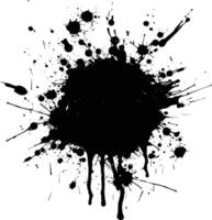 Silhouette ink splatter black color only vector