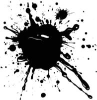 AI generated Silhouette ink splatter black color only vector