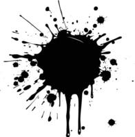 Silhouette ink splatter black color only vector