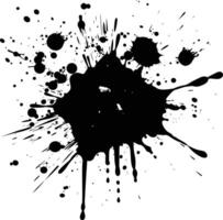 AI generated Silhouette ink splatter black color only vector