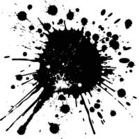 AI generated Silhouette ink splatter black color only vector