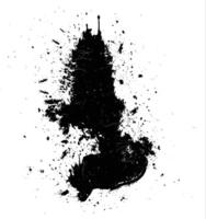 AI generated Silhouette ink splatter black color only vector