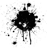 AI generated Silhouette ink splatter black color only vector