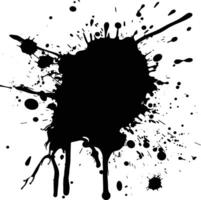 Silhouette ink splatter black color only vector