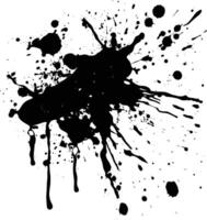 Silhouette ink splatter black color only vector