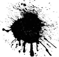 AI generated Silhouette ink splatter black color only vector