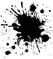 AI generated Silhouette ink splatter black color only vector