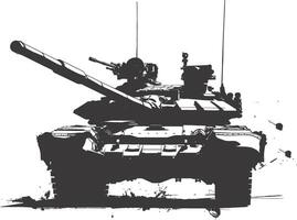 ai generado silueta militar tanque negro color solamente vector