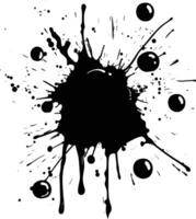 AI generated Silhouette ink splatter black color only vector