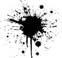 AI generated Silhouette ink splatter black color only vector