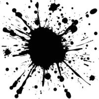 AI generated Silhouette ink splatter black color only vector