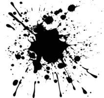 AI generated Silhouette ink splatter black color only vector