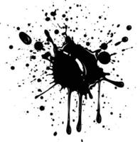 AI generated Silhouette ink splatter black color only vector