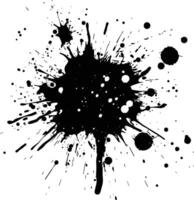 AI generated Silhouette ink splatter black color only vector