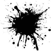 AI generated Silhouette ink splatter black color only vector