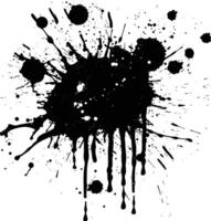 AI generated Silhouette ink splatter black color only vector