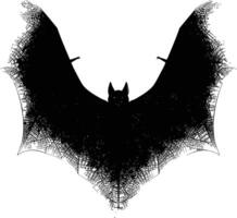 AI generated Silhouette bat animal black color only full body vector