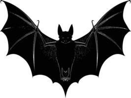 ai generado silueta murciélago animal negro color solamente lleno cuerpo vector