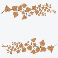 Floral ivy drawing decorative ornament flat design. vector