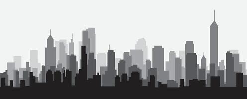 Modern City Skyline on white background. vector