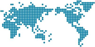 circulo forma mundo mapa en blanco antecedentes. vector