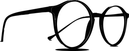 AI generated Silhouette glasses for reading black color only vector